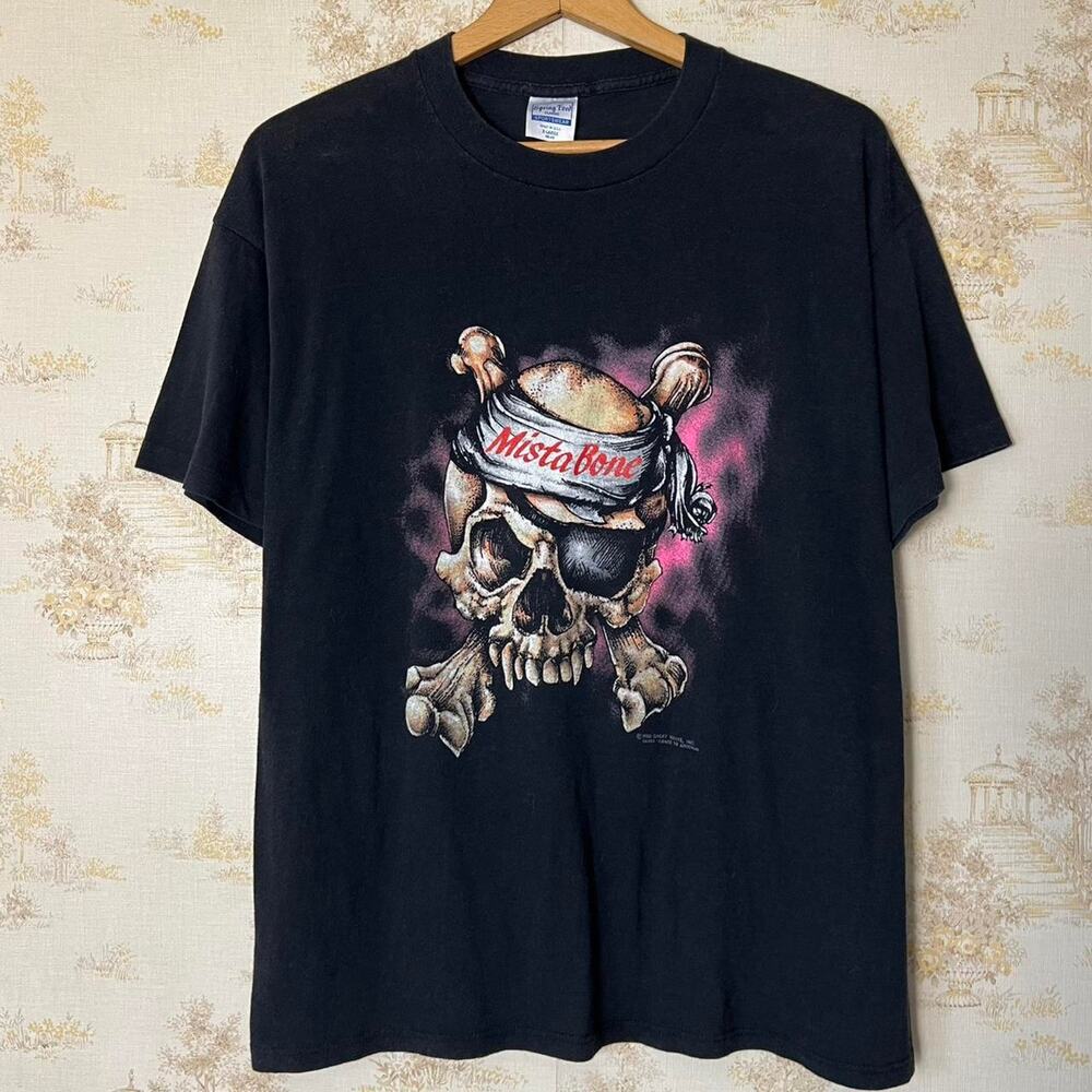 1989 Great White Highway Hunter Tour T-Shirt | Vintage Mista Bone Band Tee | XL